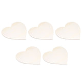 5PCS Christmas Woden Heart DIY Wooden Heart Slice Children Hand Drawn Craft for Family Decoration - Rear View