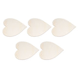 5PCS Christmas Woden Heart DIY Wooden Heart Slice Children Hand Drawn Craft for Family Decoration - Close-Up Angle