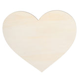 5PCS Christmas Woden Heart DIY Wooden Heart Slice Children Hand Drawn Craft for Family Decoration