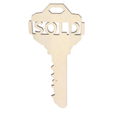Chinese Style Wooden Key Shaped Pendant DIY Photo Props Window Decorations for Home Outdoor - Front View