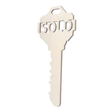 Chinese Style Wooden Key Shaped Pendant DIY Photo Props Window Decorations for Home Outdoor - 45-Degree Angle