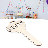 Chinese Style Wooden Key Shaped Pendant DIY Photo Props Window Decorations for Home Outdoor - Extra Image