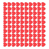 100Pcs Red Wooden HeartShaped Ornament SelfAdhesive DIY Hand Made Home Decoration - Top-Down View