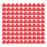 100Pcs Red Wooden HeartShaped Ornament SelfAdhesive DIY Hand Made Home Decoration