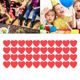 100Pcs Red Wooden HeartShaped Ornament SelfAdhesive DIY Hand Made Home Decoration