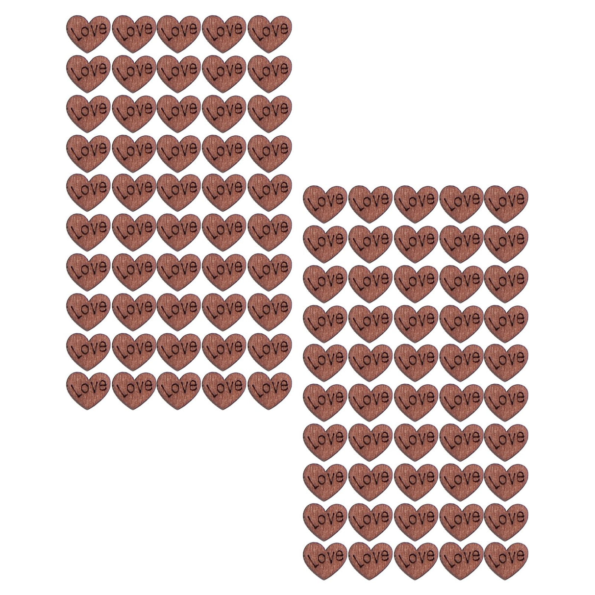 100Pcs/Bag Wooden Heart Decoration Innovative Hand Made DIY Handcraft for Home Weddings