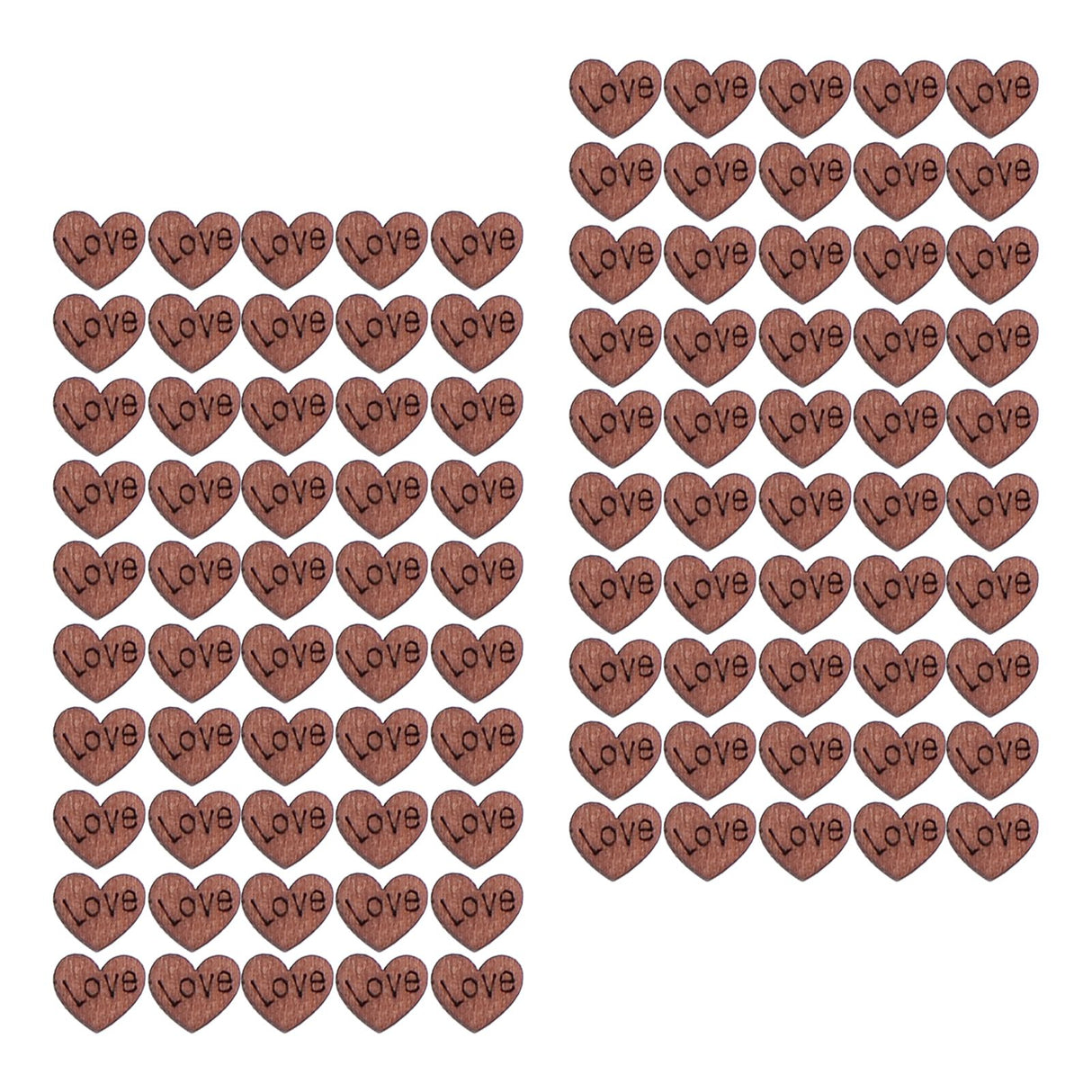 100Pcs/Bag Wooden Heart Decoration Innovative Hand Made DIY Handcraft for Home Weddings