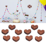 100Pcs/Bag Wooden Heart Decoration Innovative Hand Made DIY Handcraft for Home Weddings