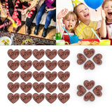 100Pcs/Bag Wooden Heart Decoration Innovative Hand Made DIY Handcraft for Home Weddings