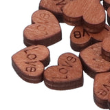 100Pcs/Bag Wooden Heart Decoration Innovative Hand Made DIY Handcraft for Home Weddings