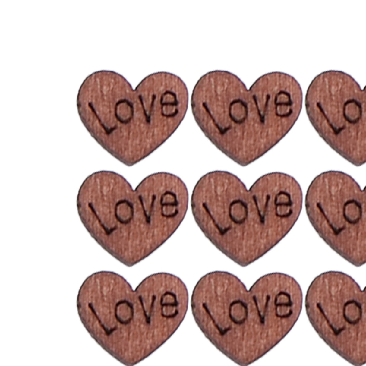 100Pcs/Bag Wooden Heart Decoration Innovative Hand Made DIY Handcraft for Home Weddings