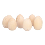 10Pcs Wooden Easter Egg Dyeable DIY Hand Painted Lightweight Craft Eggs for Party Festival