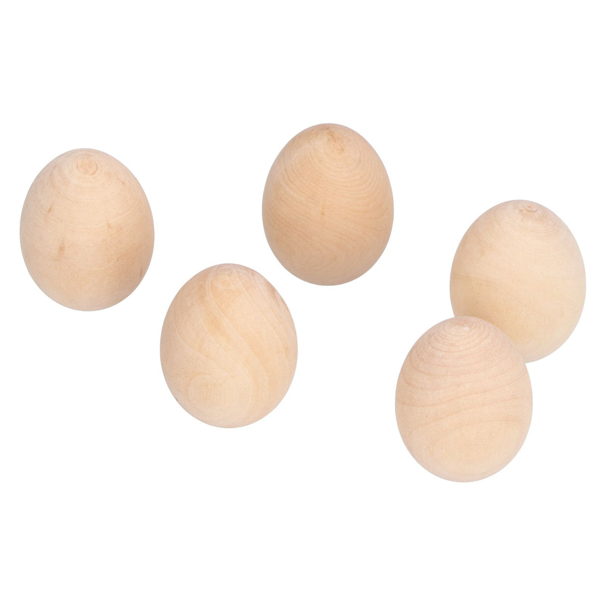 10Pcs Wooden Easter Egg Dyeable DIY Hand Painted Lightweight Craft Eggs for Party Festival
