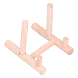 Wooden Desktop Ornament Household Modern Plate Holder Stand Home Decoration for Party - Top-Down View