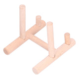 Wooden Desktop Ornament Household Modern Plate Holder Stand Home Decoration for Party