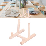 Wooden Desktop Ornament Household Modern Plate Holder Stand Home Decoration for Party