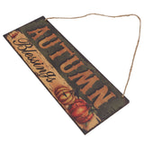 Wooden Door Hanging Plague with Pumpkin Sunflower Pattern for Indoor Outdoor Home DecorationJM00936 - Side View
