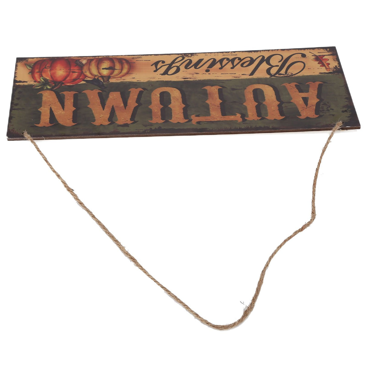 Wooden Door Hanging Plague with Pumpkin Sunflower Pattern for Indoor Outdoor Home DecorationJM00936