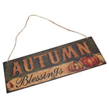 Wooden Door Hanging Plague with Pumpkin Sunflower Pattern for Indoor Outdoor Home DecorationJM00936