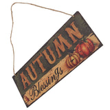 Wooden Door Hanging Plague with Pumpkin Sunflower Pattern for Indoor Outdoor Home DecorationJM00936