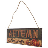 Wooden Door Hanging Plague with Pumpkin Sunflower Pattern for Indoor Outdoor Home DecorationJM00936