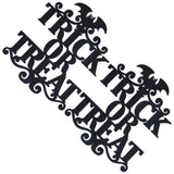2Set Non Woven Fabric Halloween Hanging Sign Trick Or Treat Hanger for Front Door Party - 45-Degree Angle