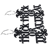 2Set Non Woven Fabric Halloween Hanging Sign Trick Or Treat Hanger for Front Door Party