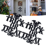 2Set Non Woven Fabric Halloween Hanging Sign Trick Or Treat Hanger for Front Door Party - Extra Image