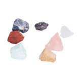 7Pcs Crystal Gemstones Healing Crystal Chakra Balance Stone Set with Storage Bag for Home Office - 45-Degree Angle