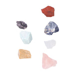 7Pcs Crystal Gemstones Healing Crystal Chakra Balance Stone Set with Storage Bag for Home Office