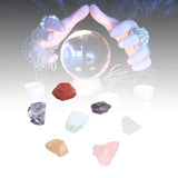 7Pcs Crystal Gemstones Healing Crystal Chakra Balance Stone Set with Storage Bag for Home Office - Extra Image