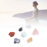 7Pcs Crystal Gemstones Healing Crystal Chakra Balance Stone Set with Storage Bag for Home Office