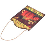 Pumpkin Turkey Pattern Wooden Hanging Board Sign with LED Light for Indoor Outdoor Thanksgiving
