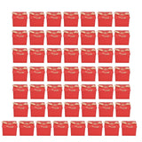 50Pcs Square Wedding Candy Box with Golden Ribbon Innovative Paperboard Box for Party AnniversaryL Red Gold Feather