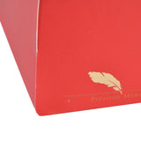 50Pcs Square Wedding Candy Box with Golden Ribbon Innovative Paperboard Box for Party AnniversaryL Red Gold Feather