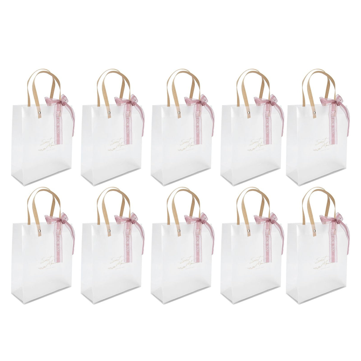 10Pcs Innovative Wedding Candy Box PVC Transparent Handbag for Birthday Party Christmas