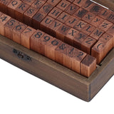 Wooden Rubber Stamp DIY Alphabet Number Symbols Stamp Set with Storage Box for Children - Extra Image