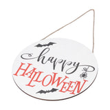 Spider Bat Design Wooden Welcome Sign Hanging Front Door Sign Board for Home FestivalWithout Bowknot