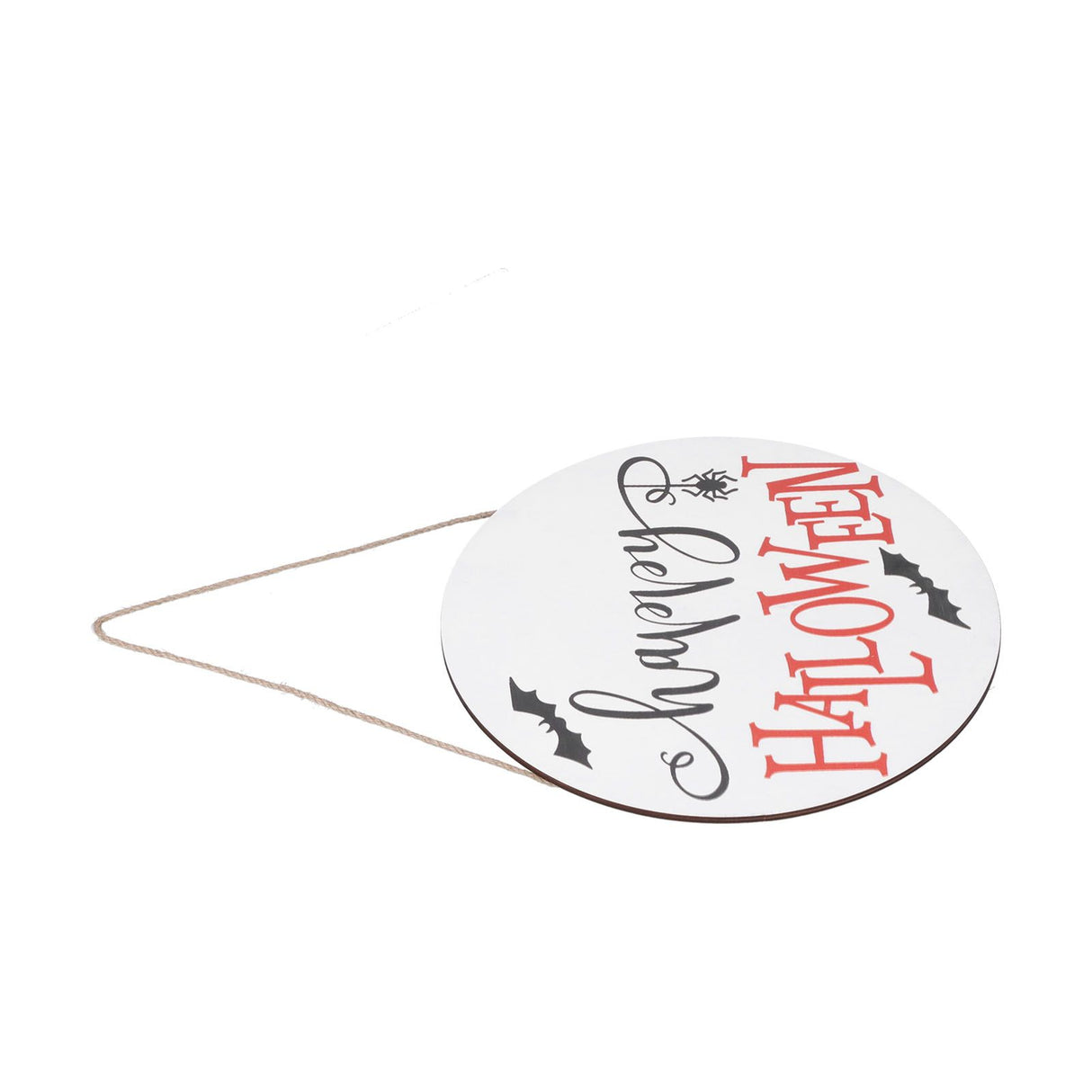 Spider Bat Design Wooden Welcome Sign Hanging Front Door Sign Board for Home FestivalWithout Bowknot