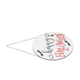 Spider Bat Design Wooden Welcome Sign Hanging Front Door Sign Board for Home FestivalWithout Bowknot - Low Angle