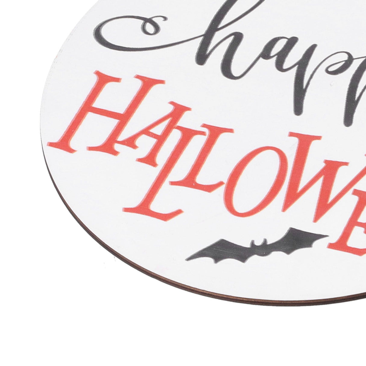 Spider Bat Design Wooden Welcome Sign Hanging Front Door Sign Board for Home FestivalWithout Bowknot