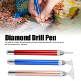 3Set Luminous Diamond Painting Pen with Magnifier for 5D DIY Diamond Art Cross Stitched Embroidery