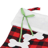 Paw Christmas Stockings Cute Dog Paw Hanging Christmas Stockings for Holiday Christmas DecorationsBlack and Red Plaid