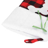 Paw Christmas Stockings Cute Dog Paw Hanging Christmas Stockings for Holiday Christmas DecorationsBlack and Red Plaid