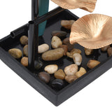Wrought Iron Flowing Water Ornaments Fountain Feng Shui Ornaments for Home TV Cabinet Office DecorationAU Plug AC220-240V
