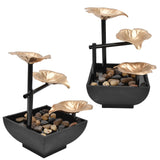 Desktop Flowing Water Ornament Tabletop Fountain for Home Office Feng Shui DecorationAU Plug AC220-240V - Low Angle