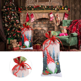 Gift Bag Cute Reusable Durable Christmas Pattern Storage Bag for Party Shopping Mall SupermarketRed Hat