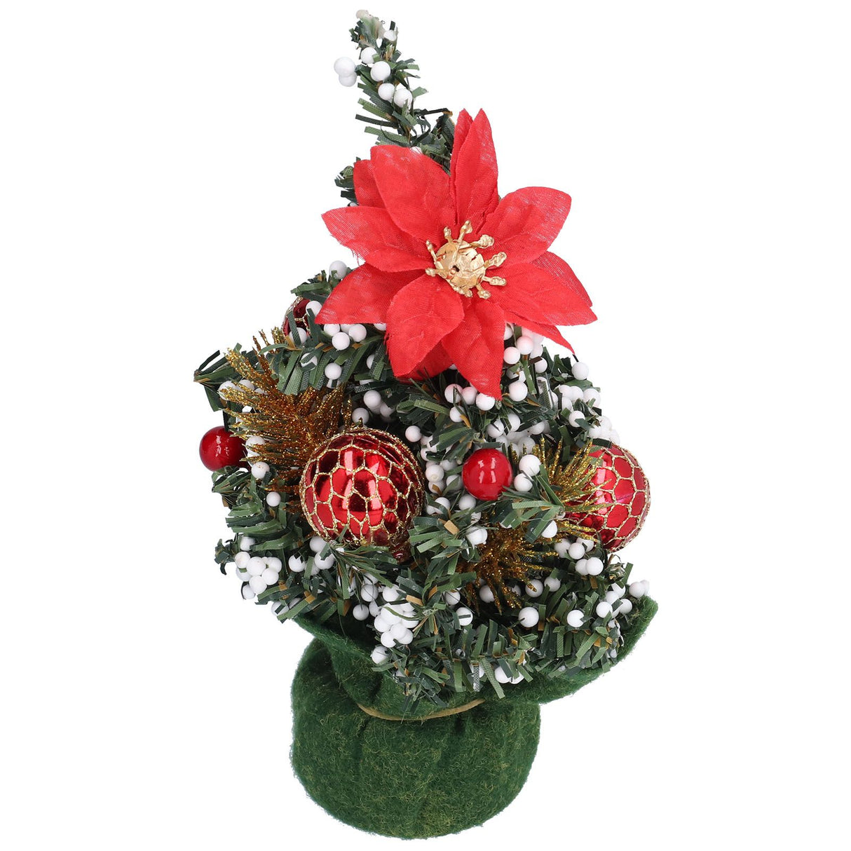 Artificial Christmas Tree Mini Exquisite Cute Bright Colors Desktop Innovative Christmas Tree OrnamentsRed
