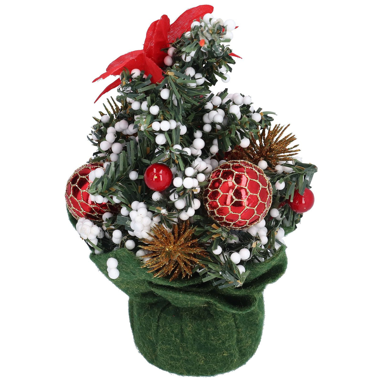 Artificial Christmas Tree Mini Exquisite Cute Bright Colors Desktop Innovative Christmas Tree OrnamentsRed