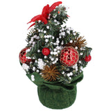 Artificial Christmas Tree Mini Exquisite Cute Bright Colors Desktop Innovative Christmas Tree OrnamentsRed